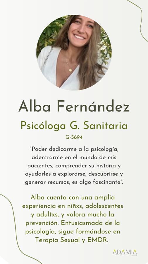 Alba Fernández, psicóloga en Vigo
